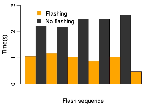 Flash sequence in the firefly L. cruciata